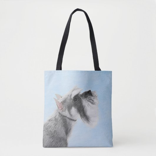 Schnauzer (Riese, Standard) Malerei - Hundekunst Tasche (Vorderseite)