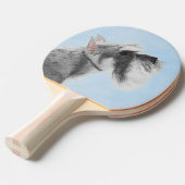 Schnauzer (Riese, Standard) Malerei - Hundekunst Tischtennis Schläger (Vorderseite)