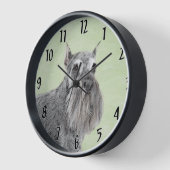 Schnauzer (Riese, Standard) Malerei - Hundekunst Uhr (Winkel)