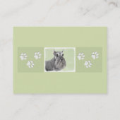 Schnauzer (Riese, Standard) Malerei - Hundekunst Visitenkarte (Rückseite)