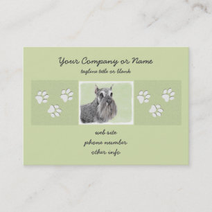 Schnauzer (Riese, Standard) Malerei - Hundekunst Visitenkarte