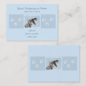 Schnauzer (Riese, Standard) Malerei - Hundekunst Visitenkarte (Vorne/Hinten)