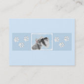 Schnauzer (Riese, Standard) Malerei - Hundekunst Visitenkarte (Rückseite)