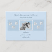 Schnauzer (Riese, Standard) Malerei - Hundekunst Visitenkarte (Vorderseite)