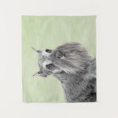Schnauzer (Riese, Standard) Malerei - Hundekunst Wandteppich (Vorderseite)
