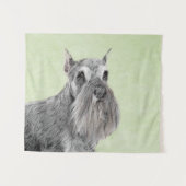 Schnauzer (Riese, Standard) Malerei - Hundekunst Wandteppich (Vorderseite (Horizontal))