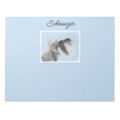 Schnauzer (Riese, Standard) Malerei - Hundeschule  Notizblock (Vorderseite)