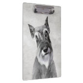 Schnauzer (Riesen) Malerei - Hundekunst Klemmbrett (Rechts)