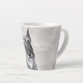 Schnauzer (Riesen) Malerei - Hundekunst Milchtasse (Rechte Ecke)