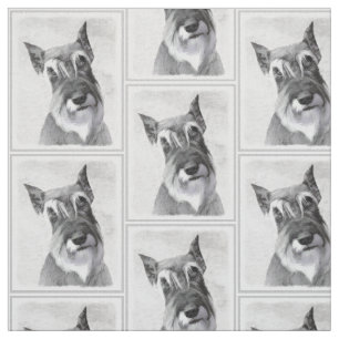 Schnauzer (Riesen) Malerei - Hundekunst Stoff