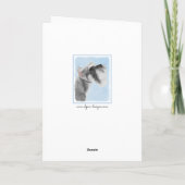 Schnauzer (Riesen, Standard) Malerei - Hundekunst Karte (Rückseite)