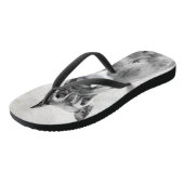 Schnauzer (Riesenmalerei) - Hundekunst Badesandalen (Schrägansicht)