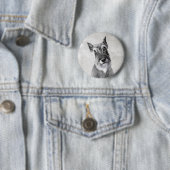 Schnauzer (Riesenmalerei) - Hundekunst Button (Beispiel)