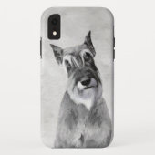 Schnauzer (Riesenmalerei) - Hundekunst Case-Mate iPhone Hülle (Rückseite)