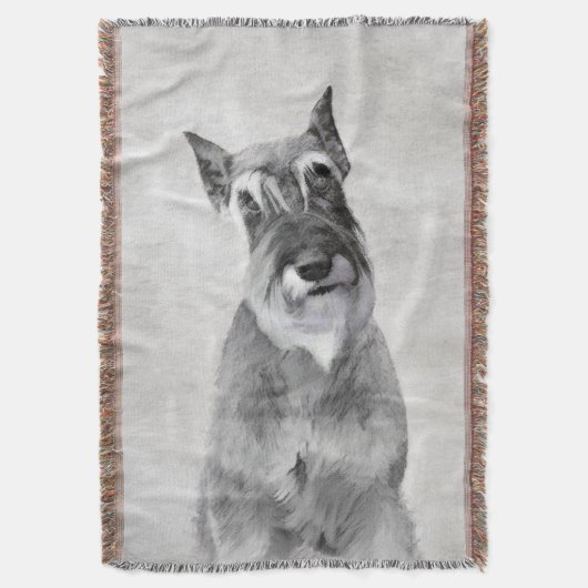 Schnauzer (Riesenmalerei) - Hundekunst Decke (Vorderseite Vertikal)