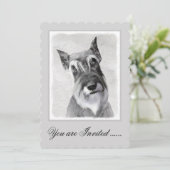 Schnauzer (Riesenmalerei) - Hundekunst Einladung (Stehend Vorderseite)