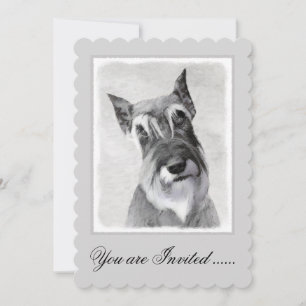 Schnauzer (Riesenmalerei) - Hundekunst Einladung