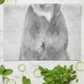 Schnauzer (Riesenmalerei) - Hundekunst Geschirrtuch (Gefaltet)