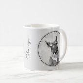 Schnauzer (Riesenmalerei) - Hundekunst Kaffeetasse (VorderseiteRechts)