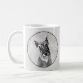 Schnauzer (Riesenmalerei) - Hundekunst Kaffeetasse (Links)
