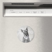Schnauzer (Riesenmalerei) - Hundekunst Magnet (In Situ (Geschirrspüler))