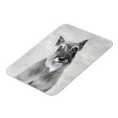 Schnauzer (Riesenmalerei) - Hundekunst Magnet (Linke Seite)