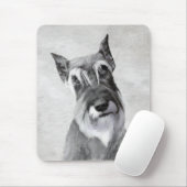 Schnauzer (Riesenmalerei) - Hundekunst Mousepad (Mit Mouse)