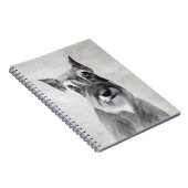 Schnauzer (Riesenmalerei) - Hundekunst Notizblock (Rechte Seite)