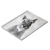 Schnauzer (Riesenmalerei) - Hundekunst Notizblock (Linke Seite)