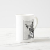 Schnauzer (Riesenmalerei) - Hundekunst Porzellantasse (Vorderseite Rechts)