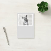 Schnauzer (Riesenmalerei) - Hundekunst Post-it Klebezettel (Büro)