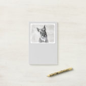 Schnauzer (Riesenmalerei) - Hundekunst Post-it Klebezettel (Auf Schreibtisch)