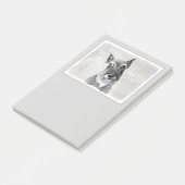Schnauzer (Riesenmalerei) - Hundekunst Post-it Klebezettel (angewinkelt)