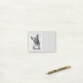 Schnauzer (Riesenmalerei) - Hundekunst Post-it Klebezettel (Auf Schreibtisch)