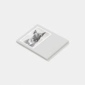 Schnauzer (Riesenmalerei) - Hundekunst Post-it Klebezettel (angewinkelt)
