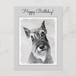 Schnauzer (Riesenmalerei) - Hundekunst Postkarte