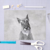 Schnauzer (Riesenmalerei) - Hundekunst Seidenpapier (Handwerk)