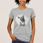 Schnauzer (Riesenmalerei) - Hundekunst T-Shirt (Vorderseite)