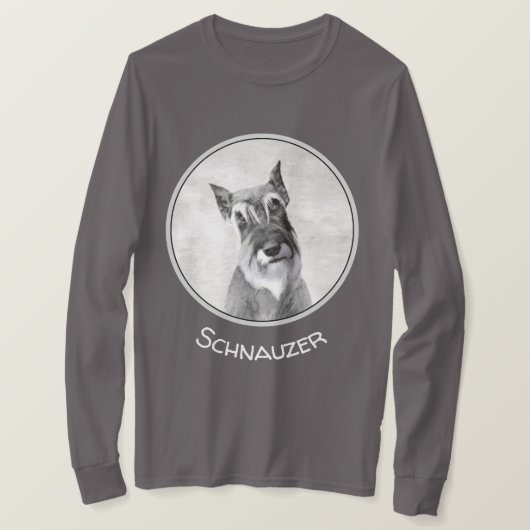 Schnauzer (Riesenmalerei) - Hundekunst T-Shirt (Design vorne)