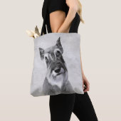 Schnauzer (Riesenmalerei) - Hundekunst Tasche (Von Nahem)