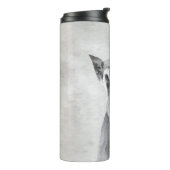 Schnauzer (Riesenmalerei) - Hundekunst Thermosbecher (Nach links gedreht)