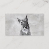 Schnauzer (Riesenmalerei) - Hundekunst Visitenkarte (Rückseite)