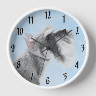 Schnauzer (Riesenschnauzer, Standard) Malerei - Hu Uhr