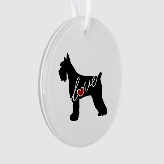 Schnauzer/riesiger Schnauzer-Liebe Ornament (Vorderseite)