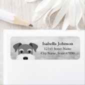 Schnauzer Rücksendeadressen-Aufkleber (Insitu)