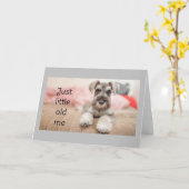 "SCHNAUZER SAGT GLÜCKLICH BIRTHDAY" KARTE (Gelbe Blume)