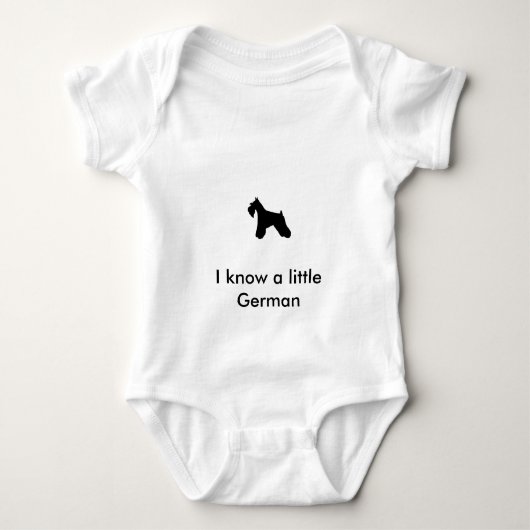 Schnauzer-Säuglings-Shirt Baby Strampler (Vorderseite)