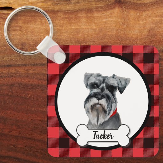 Schnauzer Schlüsselanhänger (Vorderseite)