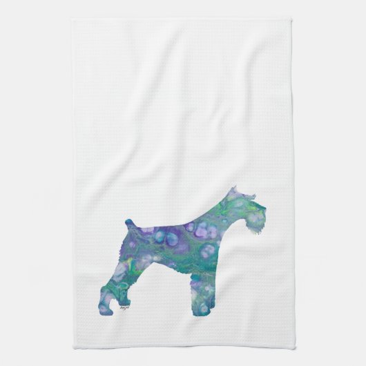 Schnauzer, Schnauzer-Geschenke, Schnauzer Geschirrtuch (Vertikal)
