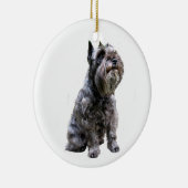 Schnauzer - Schwarz #1 Keramikornament (Rechts)